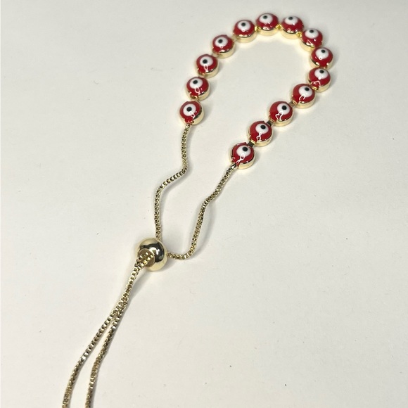 14k gold filled evil eye bracelet - Picture 2 of 3